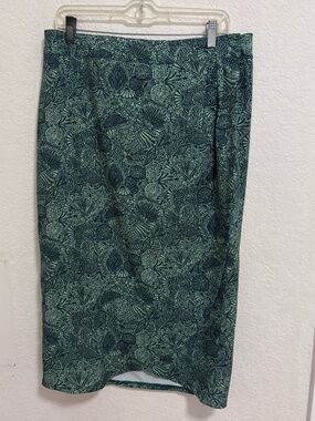 Ripskirt Hawaii midi wrap skirt